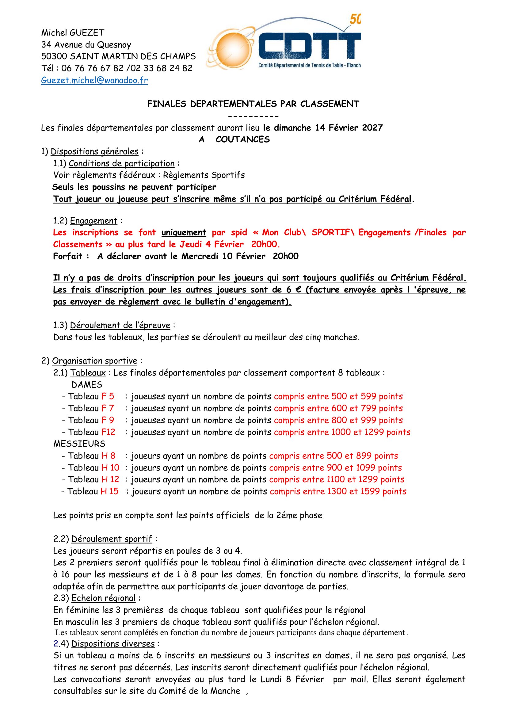 Réglement Finales Depart par Classt 2026 1
